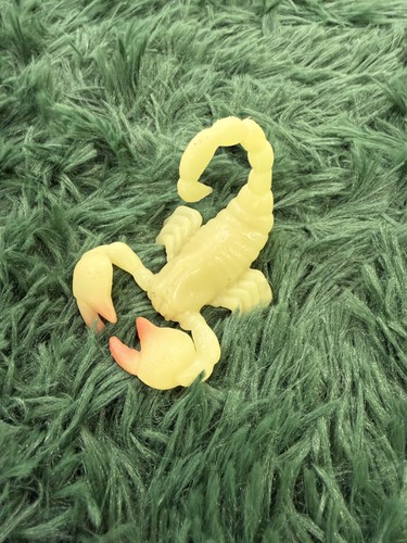 Vintage Glow in the Dark Scorpion Figure Toy - Plastic Insect Animal Collectible
