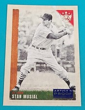 2022 Diamond Kings Artist Proof Blue #11 Stan Musial Cardinals Baseball Card G5