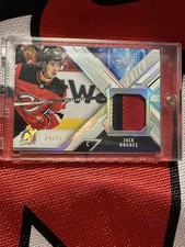 2021-22 Upper Deck SPx Hockey Jack Hughes Jersey Patch #J-JH /25 Devils