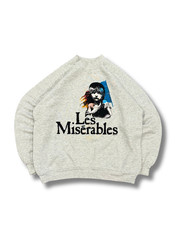 80s Vintage Les Miserables Musical Heathered Gray USA Made Jumper Sweatshirt L