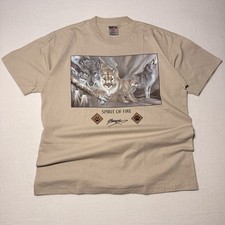 Vintage 90s Spirit of Fire Wolf Oneita Single Stitch Made in USA T-Shirt Mens XL