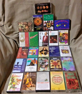25 Christmas Tape Lot Jackson 5 Bing Beach Boys Whispers Kenny G Country Motown