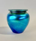 Carder Era Signed Steuben Blue Aurene Iridescent Form #2648 2.5" x 2.5" EUC