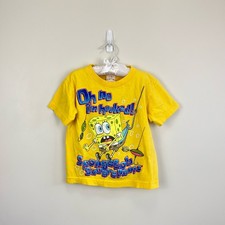 Vintage Spongebob Squarepants Yellow Tee Shirt Youth Boy Girl Small