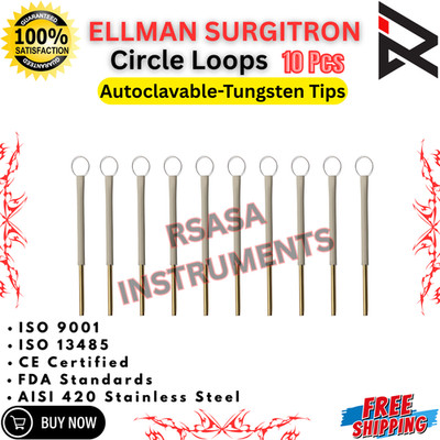 set of 10pcs Ellman Surgitron Round Loops Tungsten Tips New Set Top Quality
