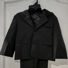 Peanut Butter Collection Kids 3 Piece Tuxedo Suit Size 3 Bow Tie, Wedding Formal