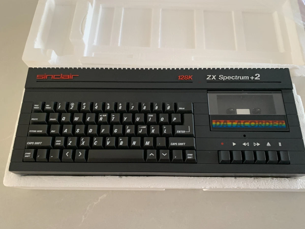 Sinclair ZX Spectrum 128k +2A - Boîtier Gris, Testé Fonctionnel, Vintage