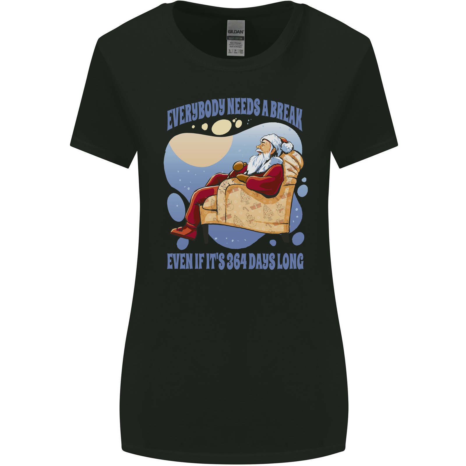 Navidad Santa Claus Necesita Un Descanso Camiseta De Mujer Corte Más Amplio