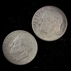 90% Silver - Pre-1965 Roosevelt Dime - 2 Dimes - Circulated Condition - M1-14