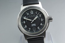 Near MINT ORIS Big Crown 7500 Day-Date Black Dial Auto 40mm Men's Watch JAPAN