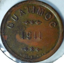 1911 GUATIMOC MEXICO HACIENDA COFFEE TOKEN - EC 8811