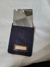 WW II U. S.  NAVY signaling shaving mirror w/ carrying case 