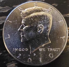 JFK HALF DOLLAR - 2010 P - VERY LOW MINTAGE - NIFC - UNC - FREE SHIPPING