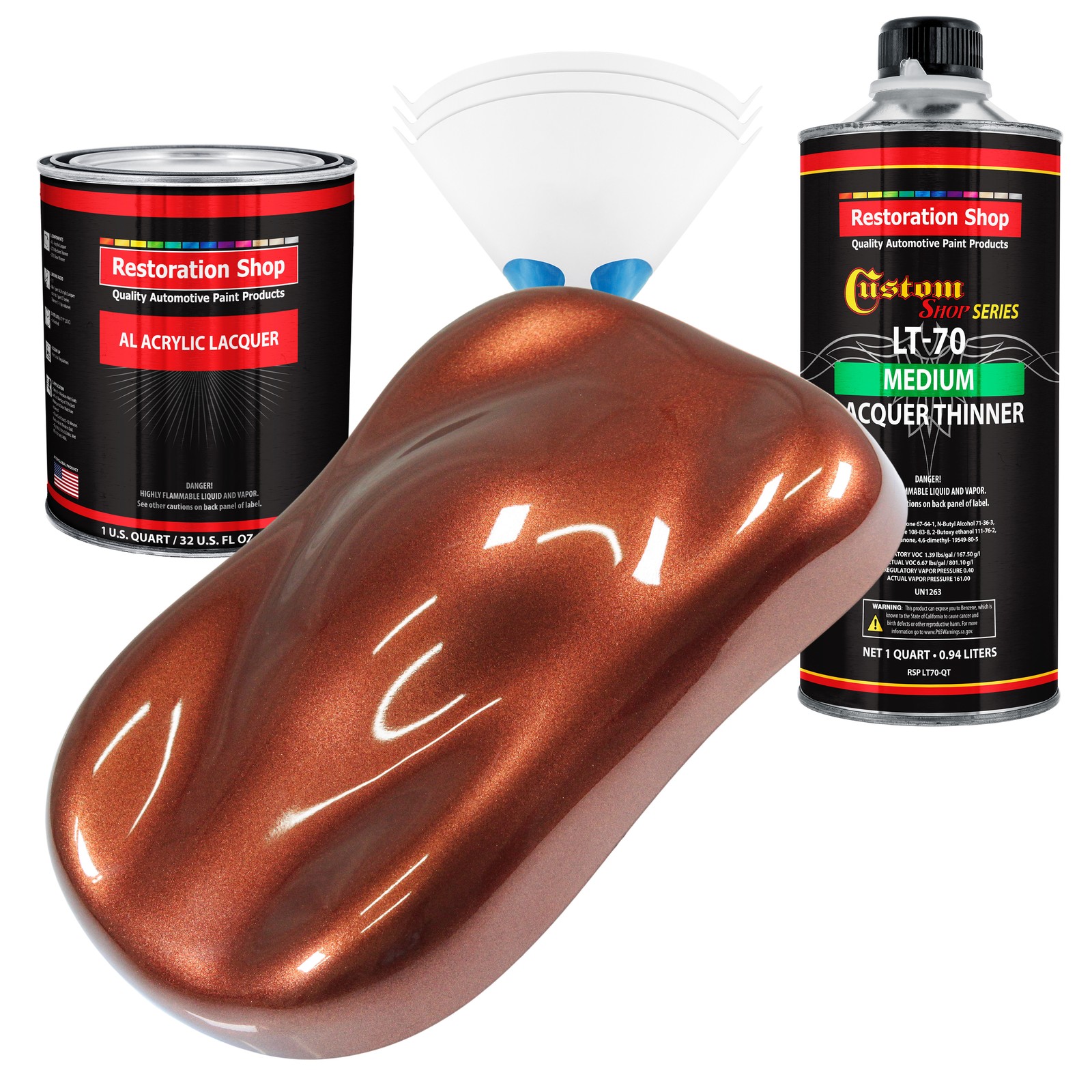 Saddle Brown Firemist Acrylic Lacquer Quart Auto Paint Kit with Medium Thinner