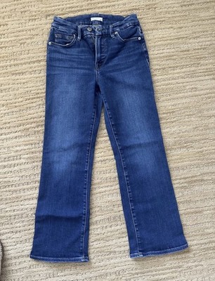 Good American Good Legs Crop Mini Boot Jeans size 2/26