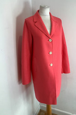 Harris Wharf Overcoat It 44 Uk 14 Vgc Light Pressed Wool Pink Midi £500