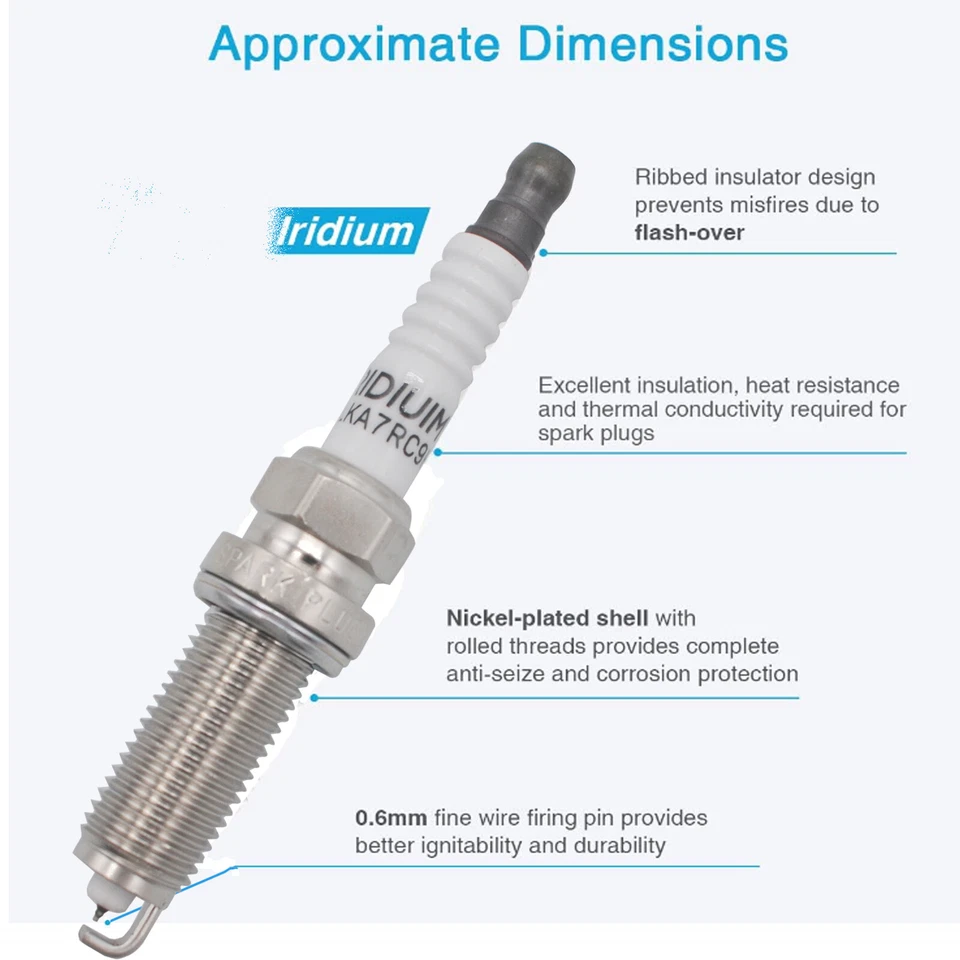 4x bobinas de encendido + 4x bujías de iridio para Nissan Juke 2011-2017 1,6L UF659 Foto 2 de 4