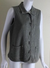 Focus Sz S Sage Olive Green Quilted Funky Artsy Lagenlook Vest Jacket