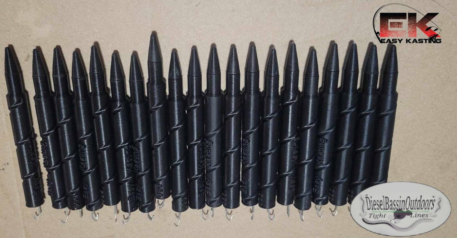 2 Pc Durable EK Fishing Jig Skirt Tool USAMade Tapered How It