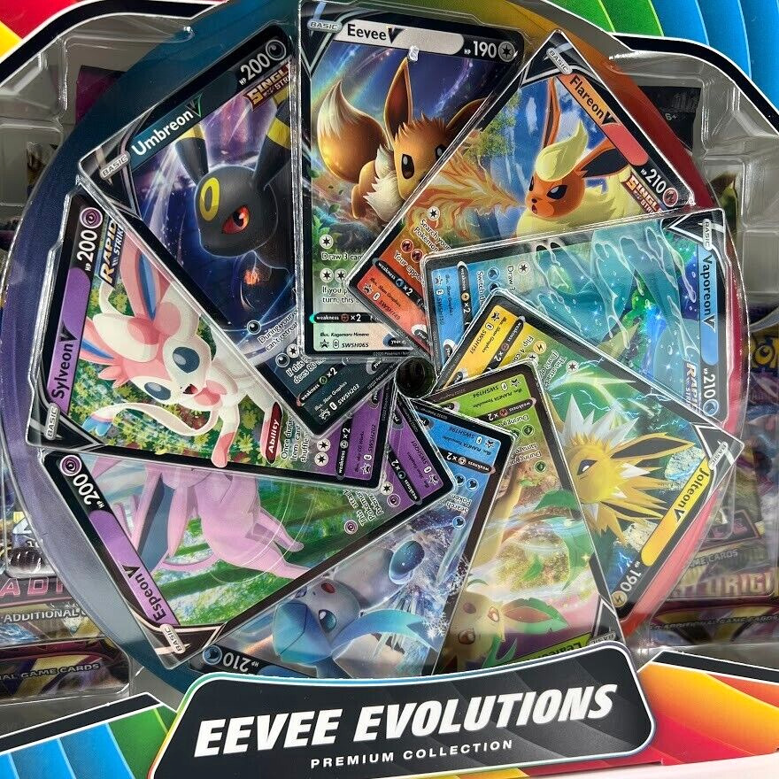 Pokemon Trading Card Game: Eevee V Premium Collection Unboxing 