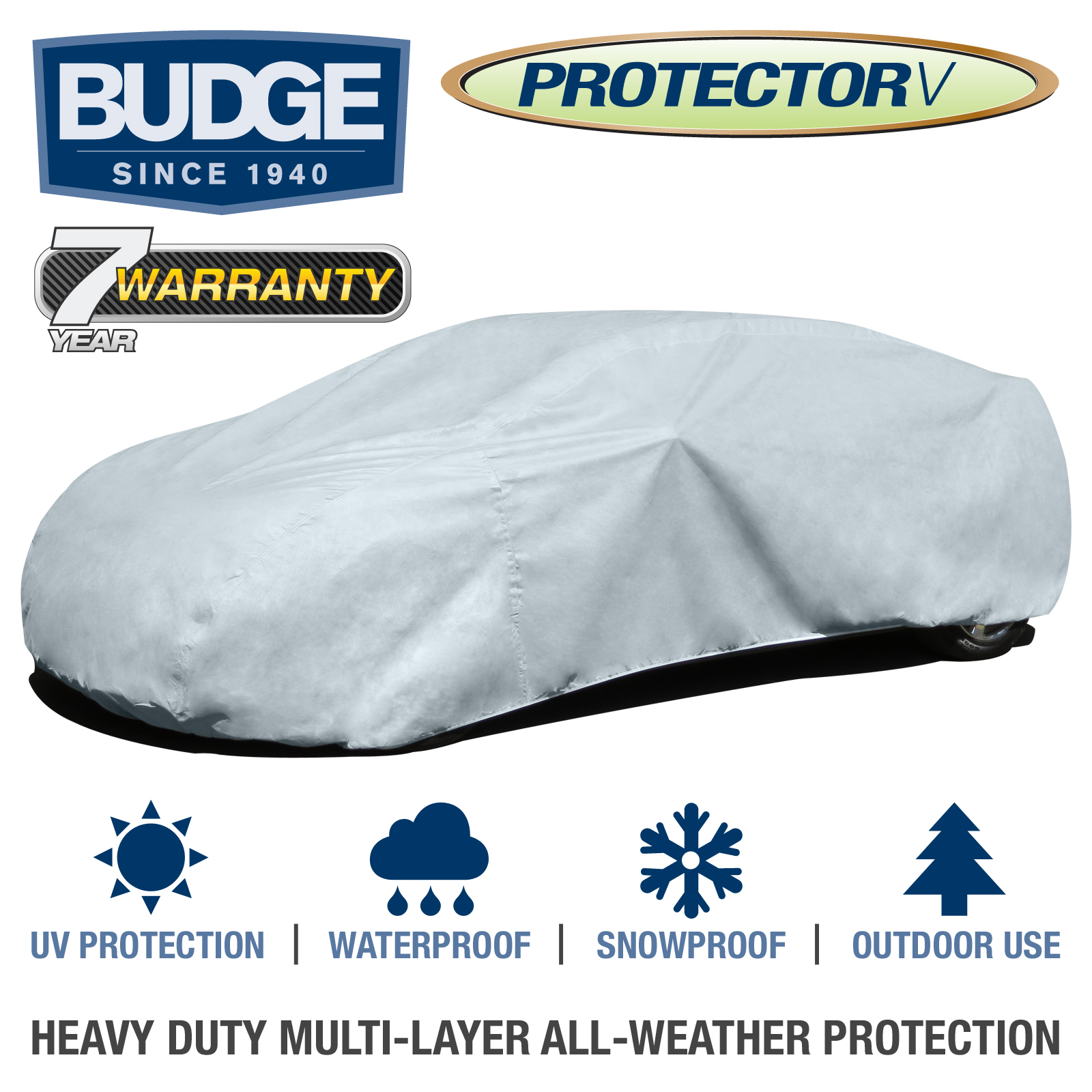 Budge Protector V Car Cover Fits Lincoln Town Car 1996| Waterproof | Breathable