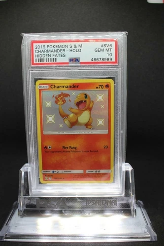 2019 Pokemon Sun & Moon Hidden Fates Shiny Charmander #SV6 PSA 10 GEM MINT
