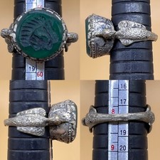 Afghanistan Wonderful Ancient Roman Agate intaglio beautiful Old bronze Ring
