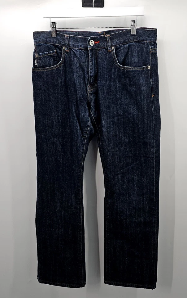 Vintage Rusty Jeans Size 34 Men Blue Dark Wash Denim Straight Leg Skater Y2K — 第 2/4 张图片