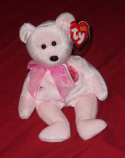 TY BEANIE BEAR - MOM-e 2004 - PINK -  HANG TAGS ATTACHED - GOOD CONDITION