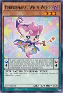 Performapal Whim Witch - INOV-EN002 - Rare - Unlimited Edition x3 - Near Mint