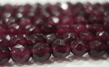 Natural 6mm Indian Red Garnet Faceted Round Gemstone Loose Beads 15 Inches