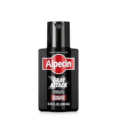 Alpecin Grey Attack Caffeine & Color Shampoo for Men 1x 200ml | Gradually Dark