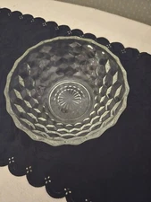 Jeanette Cubist Clear Glass Salad Bowl