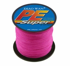 Durable 500M PE 4 Strands Braided Lake Sea Fishing Line Load Capacity 10-100LBS