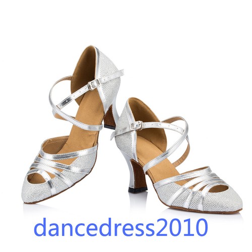 Mujeres Zapatos de Baile Latino Niñas Fiesta Salón Tango Moderno Salsa Tacones Zapatos 3Col - Imagen 13 de 14