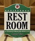 Texaco Restroom Metal Sign Bathroom Gas Oil Garage Vintage Style Wall Decor