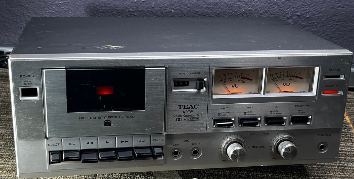 TEAC A105 Stereo Cassette Deck 117VAC 60Hz Made In Japan 03722 | eBay