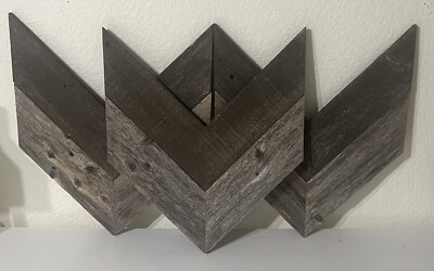 Double Reclaimed Wood Chevron Wall Art