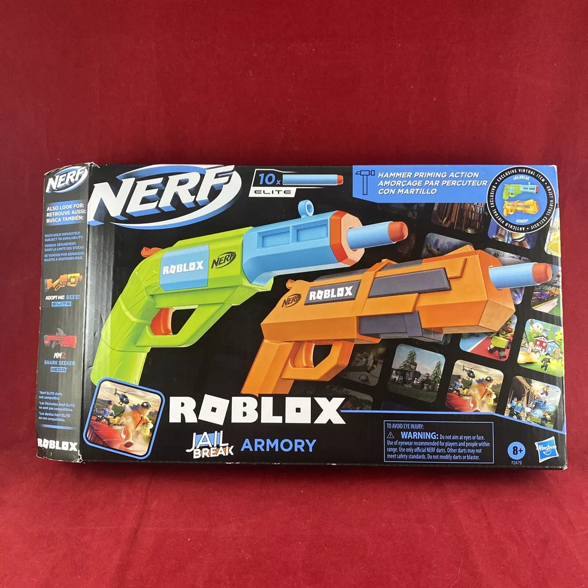 Nerf Roblox Jailbreak: Armory, Includes 2 Blasters and 10 Darts