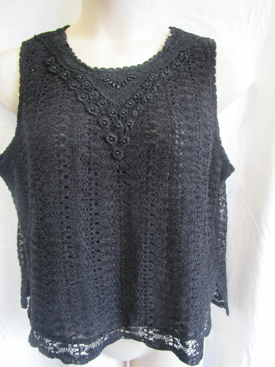 Lined crochet top sales