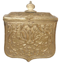 Massive, Antike Osmanische Messing - Kartusche / Pulvertasche, 19. Jhdt.