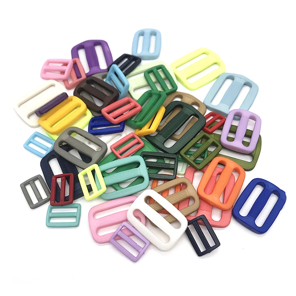 Plastic Delrin Buckle Slider 3 Bar Slider For 10 15 20 25 32 38mm Webbing Strap - Image 3 of 4
