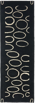 Black / Ivory Safavieh Soho Wool Area Rug SOH714A