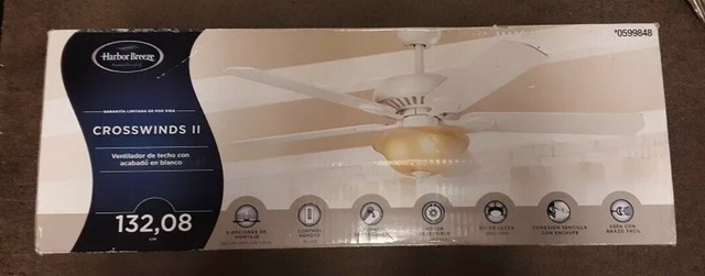 Harbor Breeze 52 In White Indoor Ceiling Fan With Light Kit