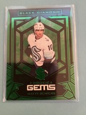 GREEN 22/23 BLACK DIAMOND MATTY BENIERS  ROOKIE GEMS 09/10 SEATTLE KRAKEN RC