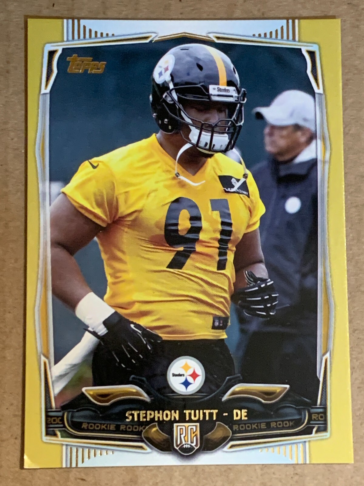 2014 Topps Gold Rookie Stephon Tuitt 416. SP #d/2014 Steelers