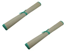 2-Pack Natural Straw Beach Mats 24"x72" – Portable Outdoor Yoga & Picnic Mats