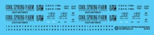 N Scale - Cool Spring Farm 40ft Wood Reefer Decals