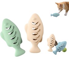 2Pcs Silicone Cat Toys, Multi-Functional Chew, Treat Dispenser, Interactive F...