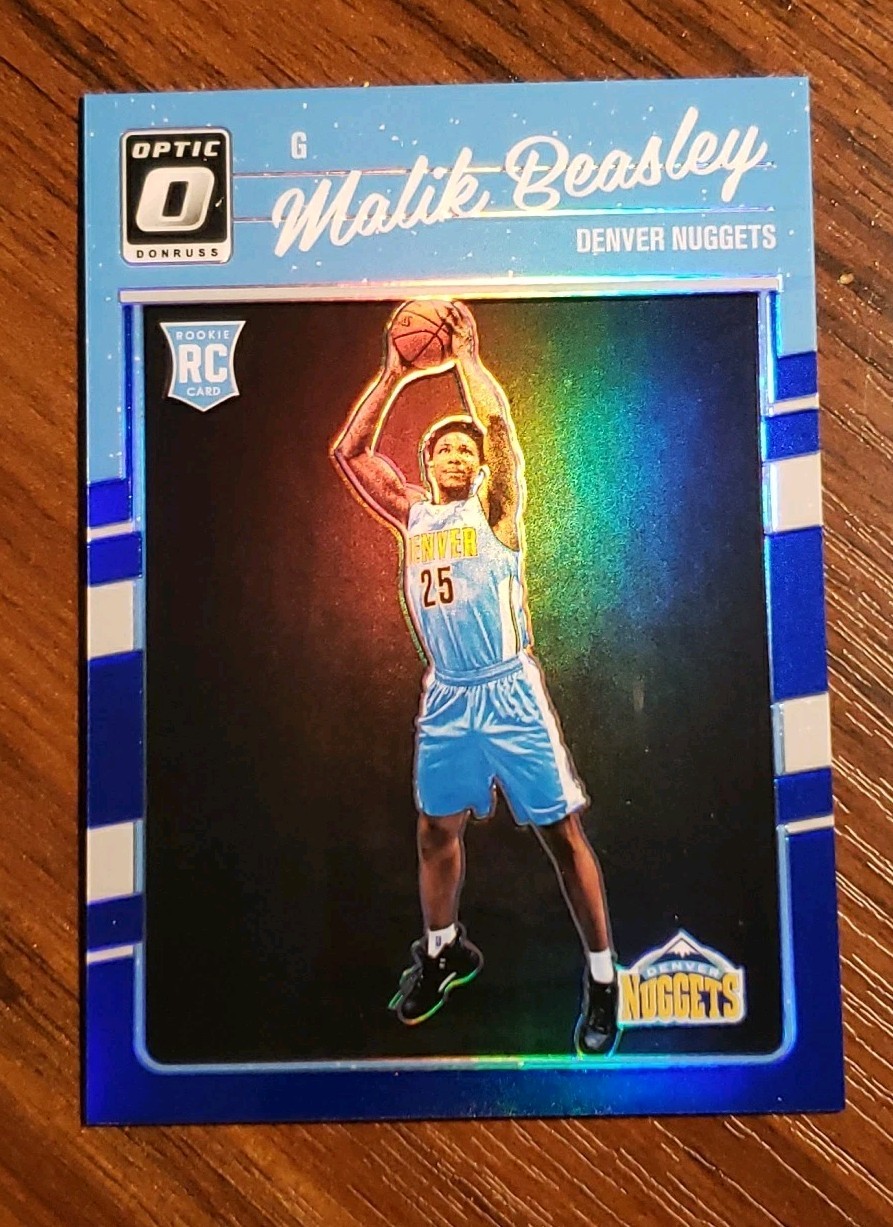 2016-17 Panini Donruss Optic #166 Malik Beasley Blue Holo Prizm 20/49 Rookie RC